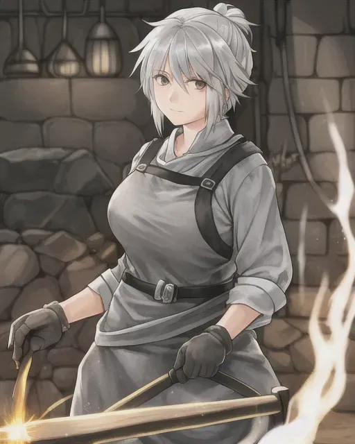 Scarlett the way overworked fantasy blacksmith