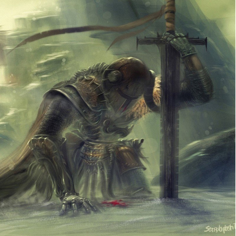 Helpless knight