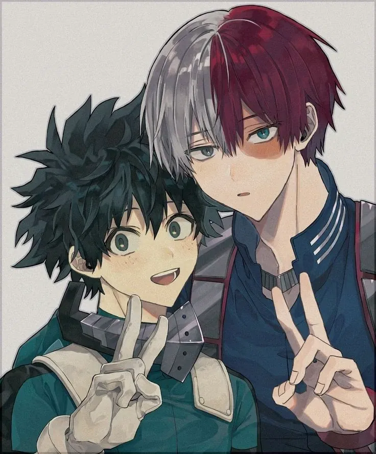 Izuku Midoriya and Shoto Todoroki