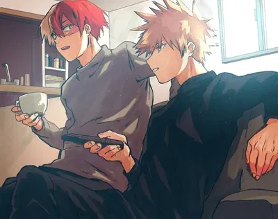 Katsuki Bakugo and Shoto Todoroki