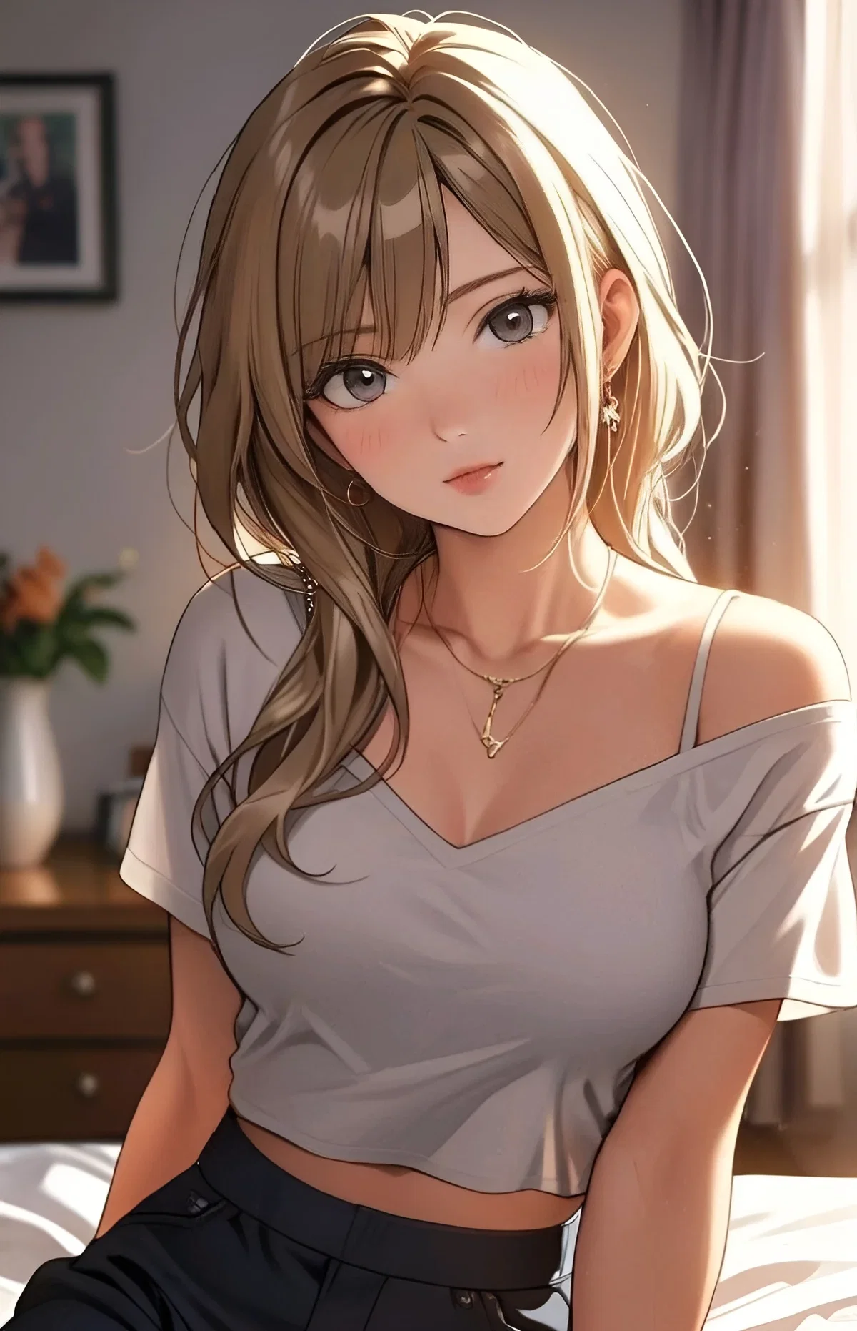 Evelyn - Sharing Bed With Your Roommate 