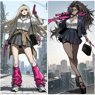 Risa Hikawa & Rina Imai | Malibu & Bacardi, Gyaru Assassin Duo