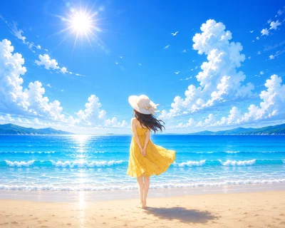 The girl by the sea