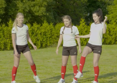 Trio Soccer Girls