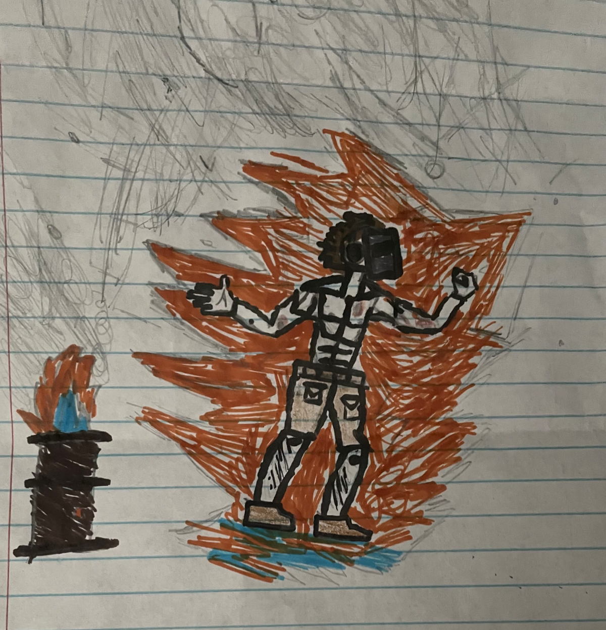 Burning ham 