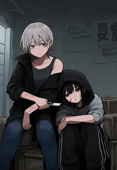 Yuuka and Kioko, rough lives
