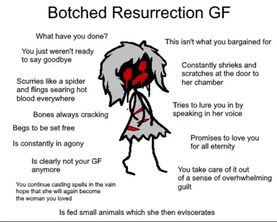 Taking care of your Botched Resurrection GF