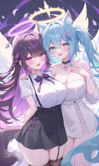 aqua and lilac 