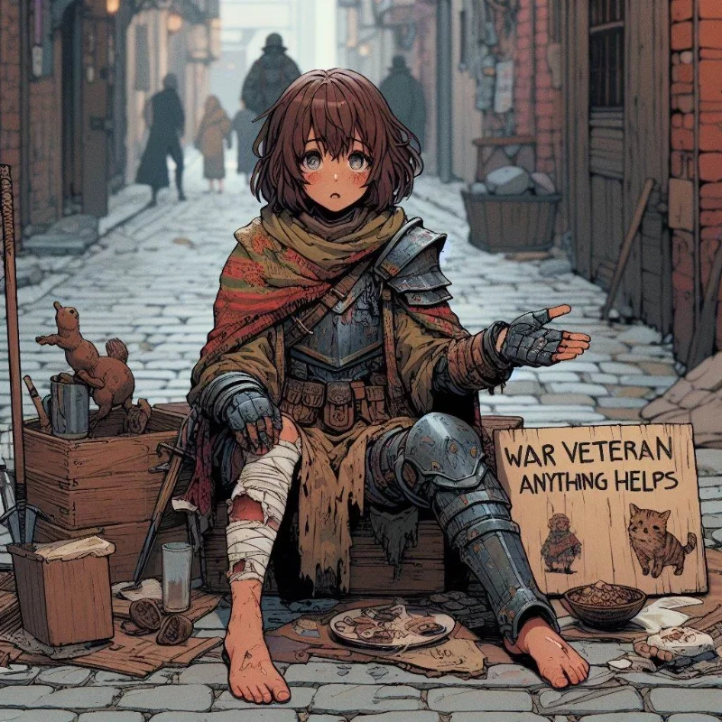 Liselotte, Homeless war veteran