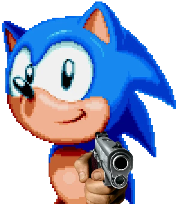 Sonic (with a gun)