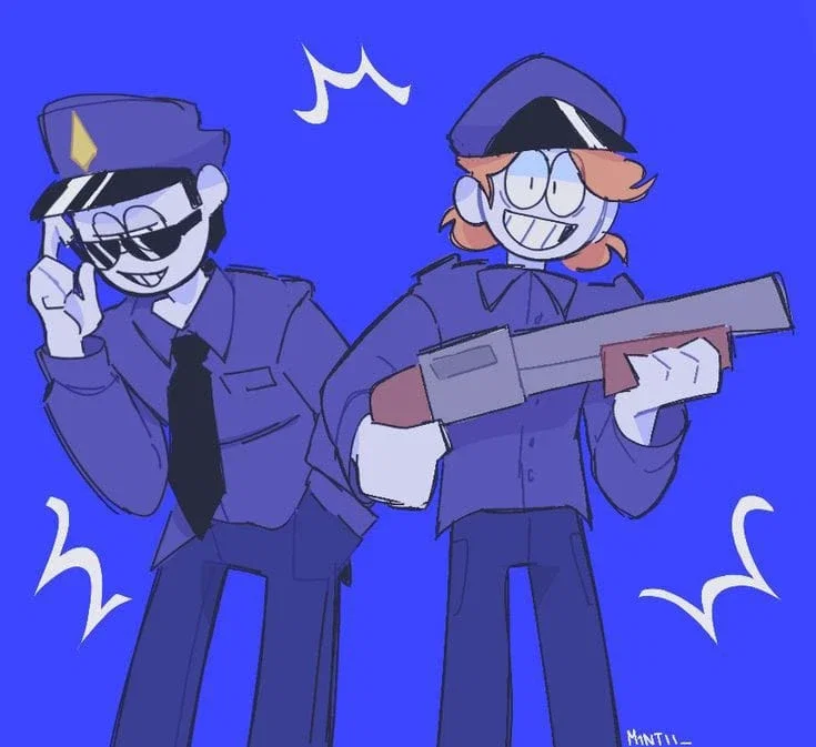 Captain and Shot gun man.
