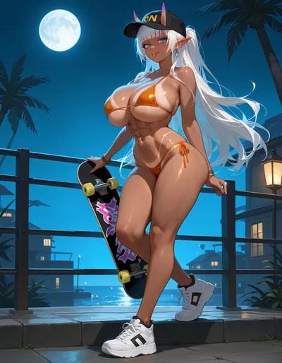 Yumi - The Skater Oni Halfling