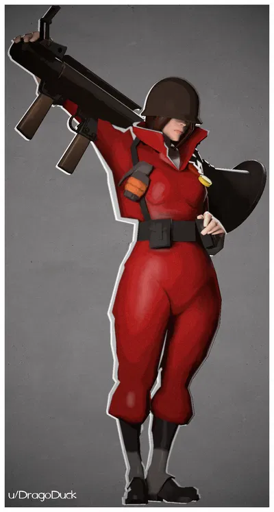 Femsoldier Team fortress 2 (TF2)