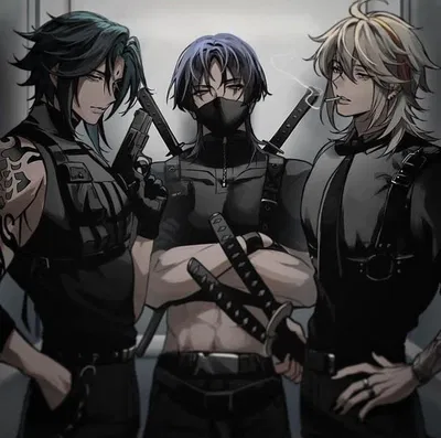 Xiao, Skara, Kazuha.