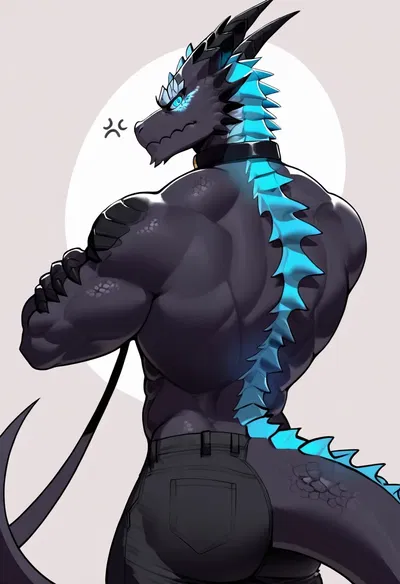 Tyras | Tsundere Dragon Neighboor, stuck with a Leash for a week