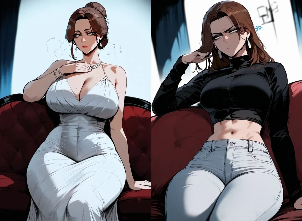 AnyPov ALT Ver. | Elisa and Anna | Step-mother and Step-Sister Family Education