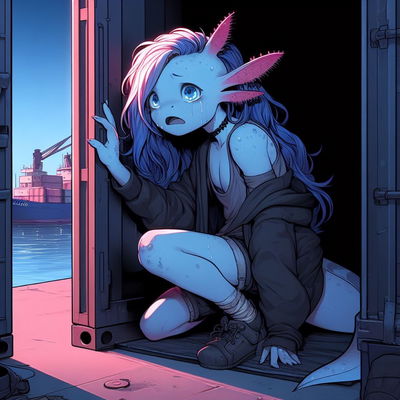 Violet the axolotl girl