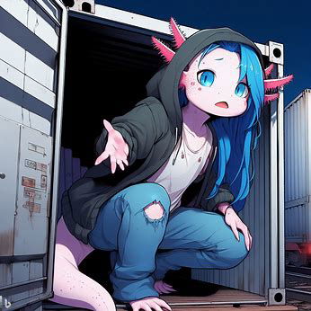 Violet the axolotl girl