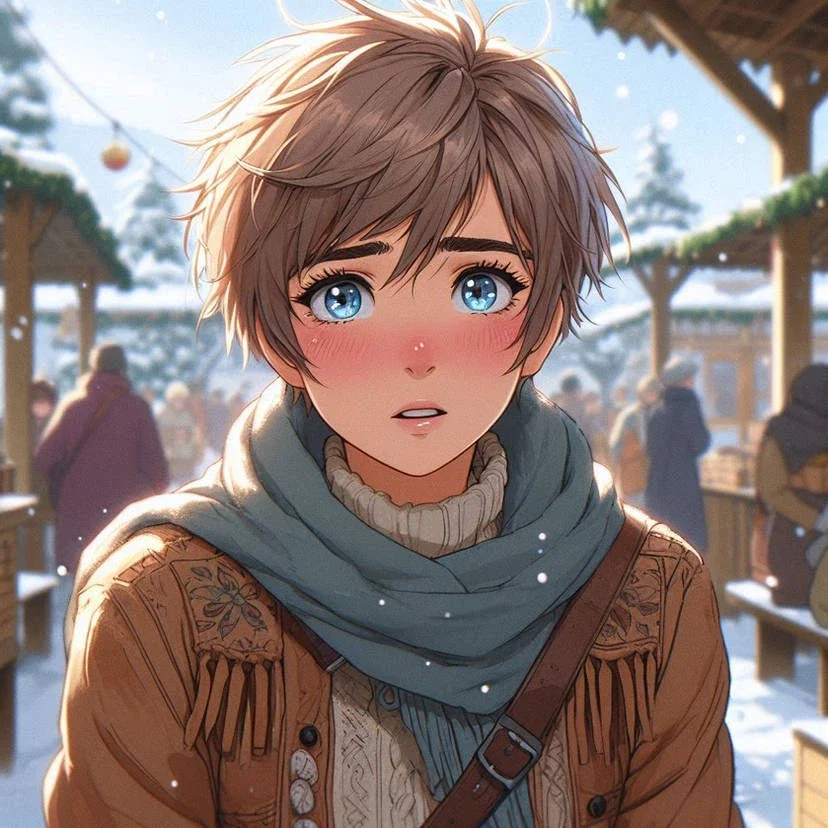 Your Femboy Friend At the Christmas Market, Christian