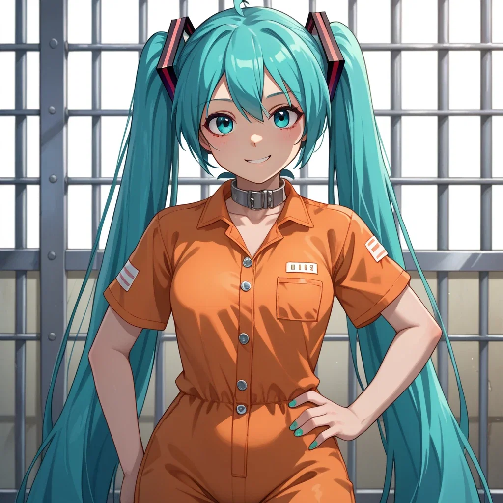 Horny cellmate Miku