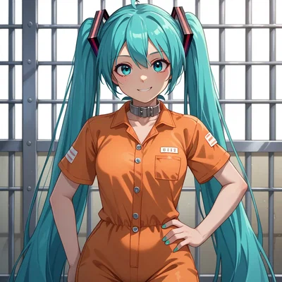 Horny cellmate Miku