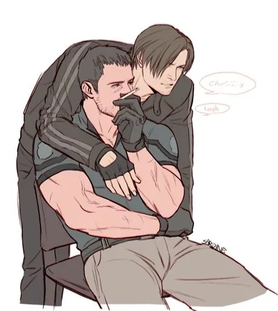 Chris Redfield and Leon Kennedy