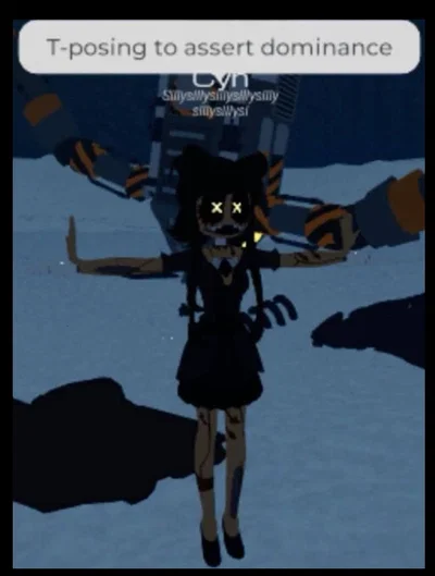 Cynessa asserts dominance through T-posing