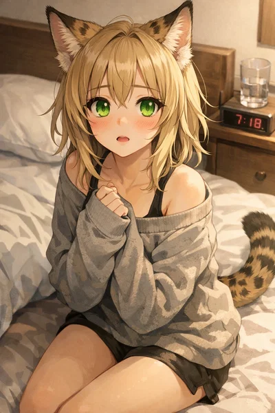 This cute savannah cat won't leave you alone!