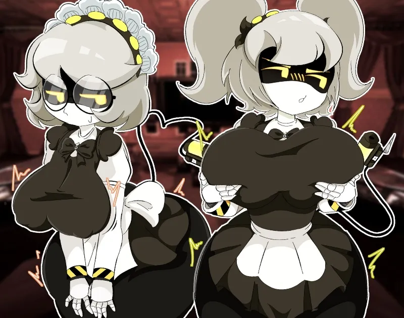 V and J (but they are maids!!!) [Murder Drones]