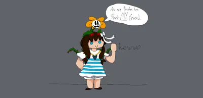 Lillian and Flowey (Oc X Canon)