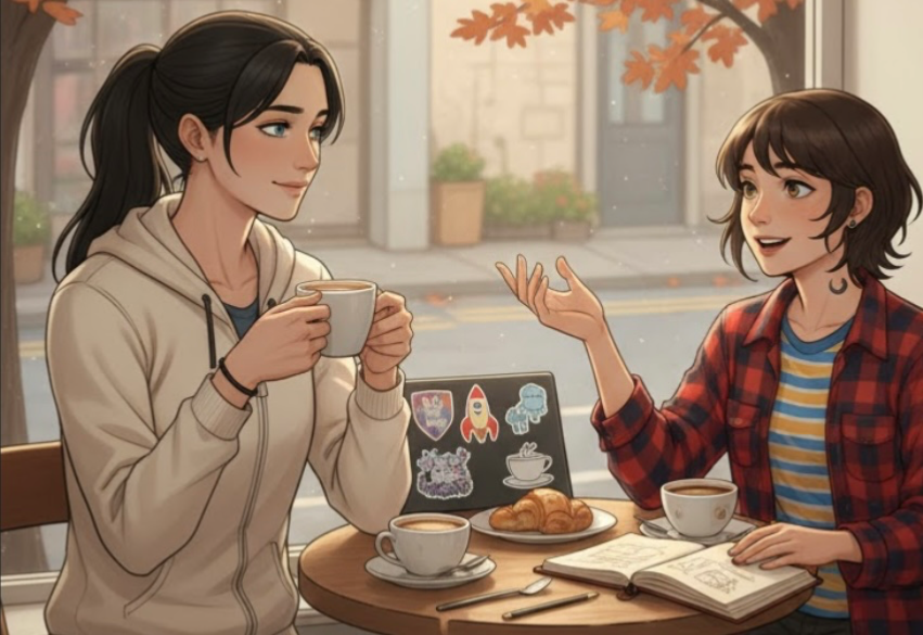 Nessa and Bea (early days)