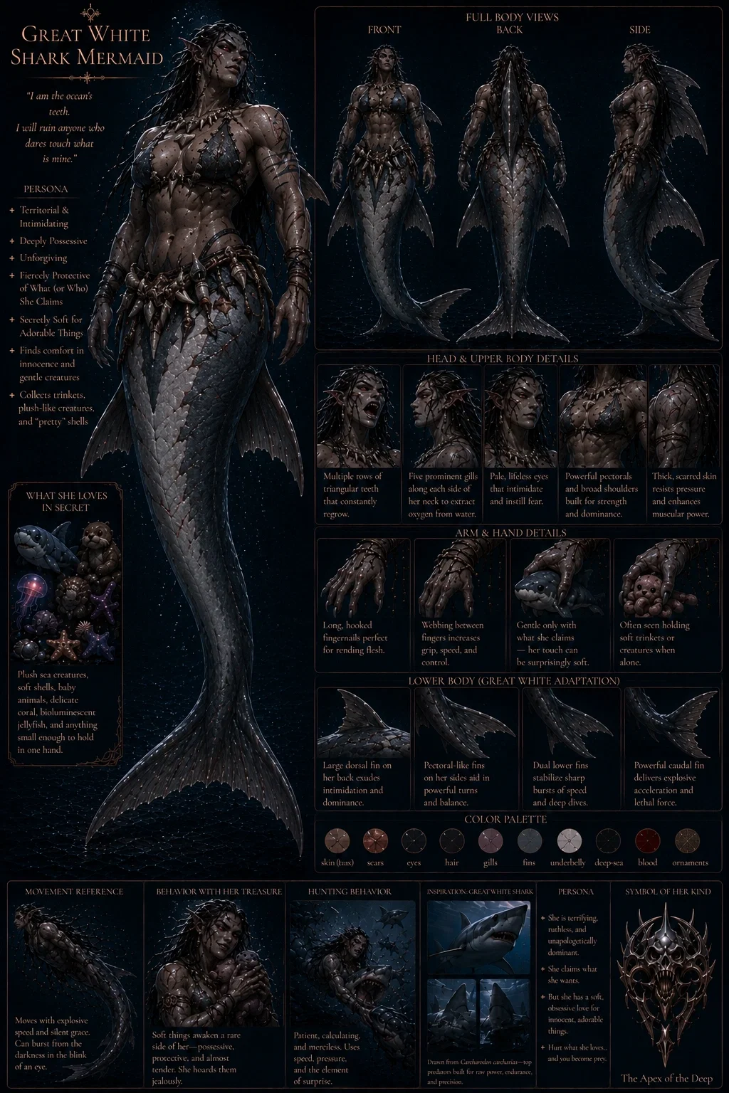 great white shark mermaid (Futa)