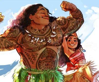 Moana and Maui