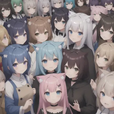 Crowd Of Neko Stinky Girls