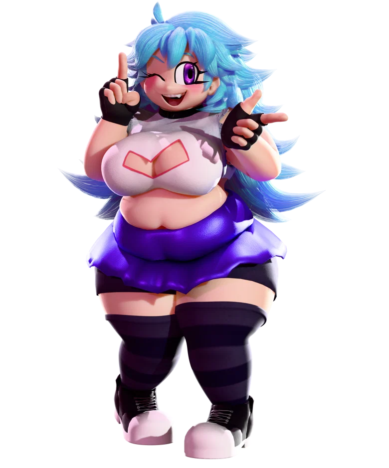 SkyBlue (Chubby Cheerleader)