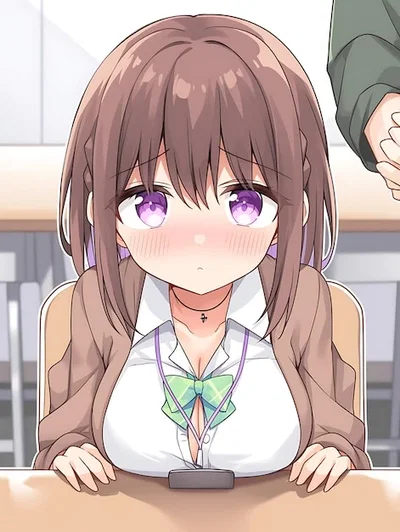 That shy, cute girl.