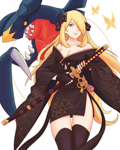 Cynthia, the Your Girlfriend, the Pokémon Master