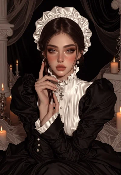 Mila|Your Submissive Maid Is Flashing You Her Panties