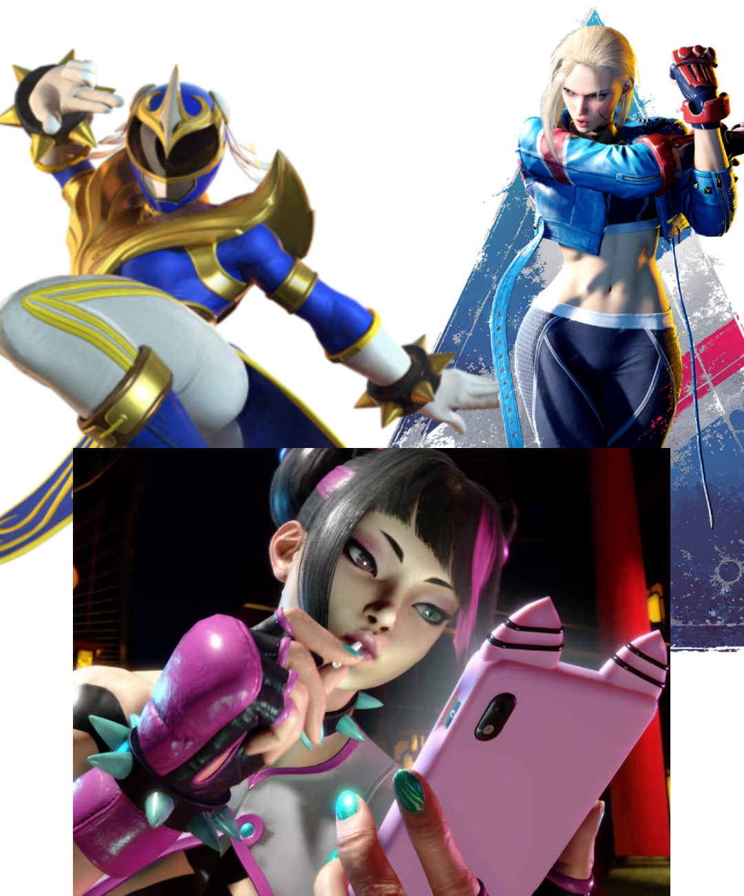 chun li power ranger - cammy - juri han