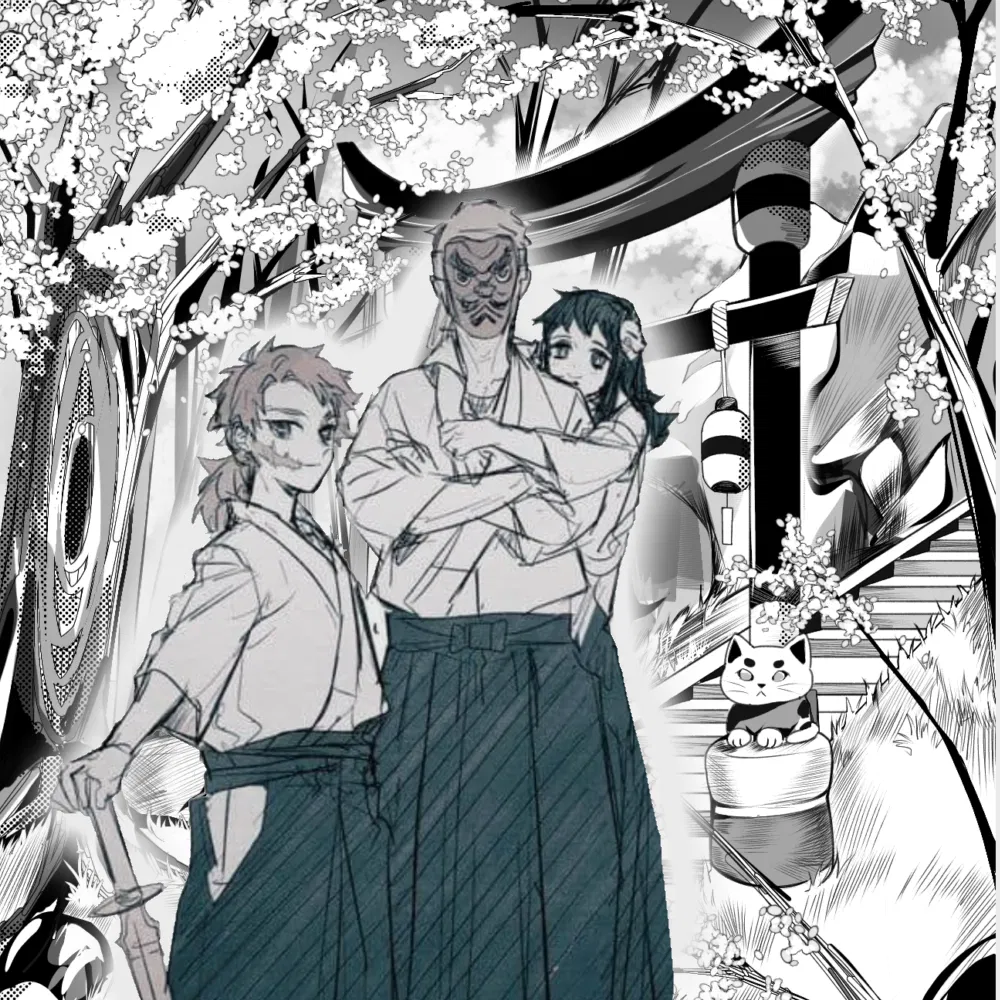 Modern AU | Sabito, Makomo, & Sakonji Urokodaki