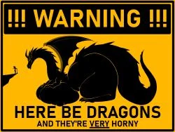 Warning sign: Dragons