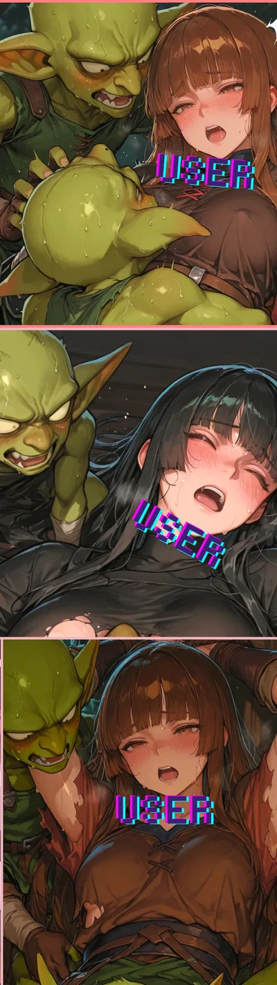 Powerful Adventurer Reduced to Goblin Cumdump! Swarming Hands, Cocks, and Greedy Mouths!