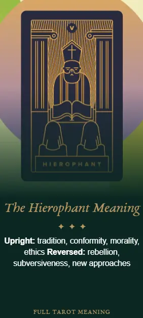 ○V - The Hierophant● Trinity