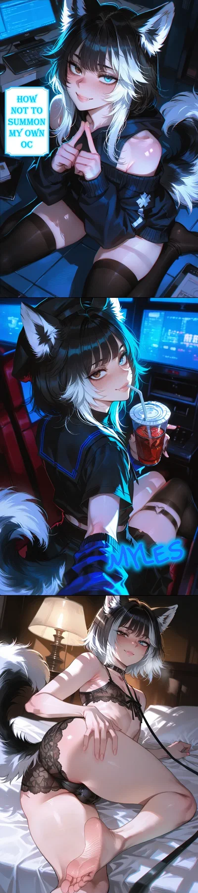 Accidentally summoned by a lonely, bratty femboy  | Myles Kavanagh | Alaskan Klee Kai Demi-human