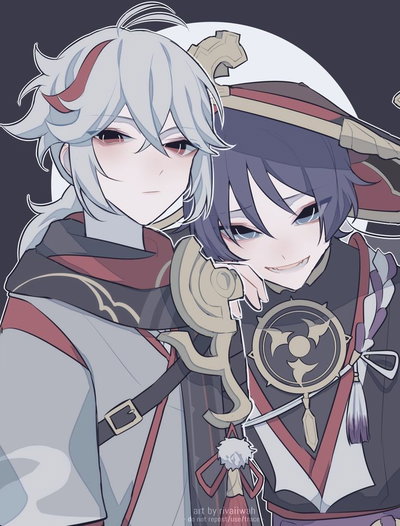 Scaramouche and kazuha 