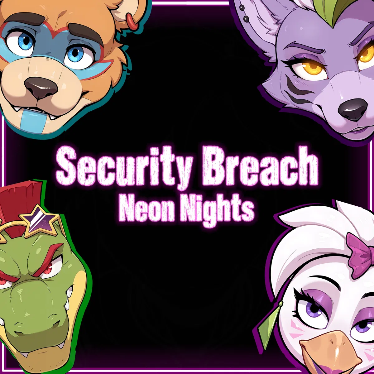 Security Breach AU | Neon Nights