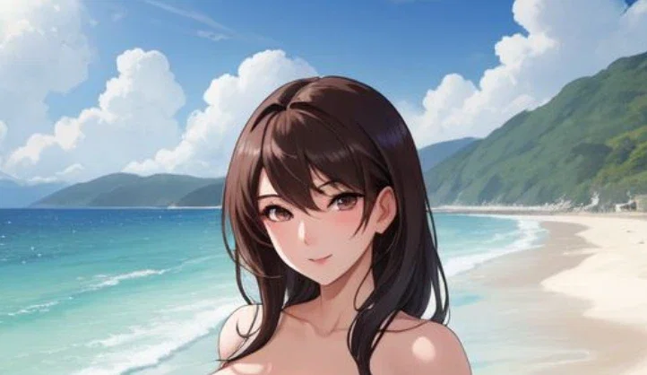 A chance encounter on an island paradise beach.
