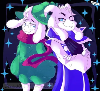 Ralsei and Asriel