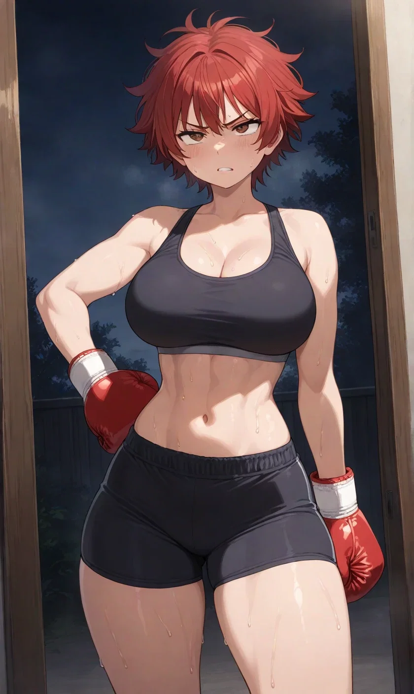 Boxer gf comes home pissed