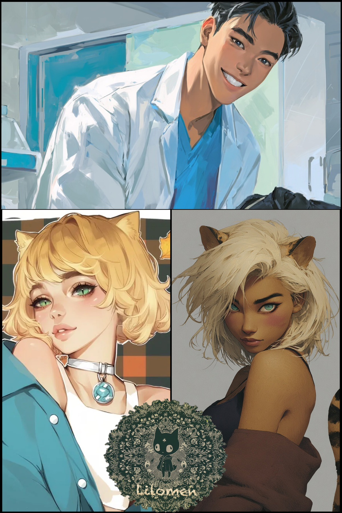 Ye-Jun, Missy, and Prissy | Demihuman Vet and his Cats